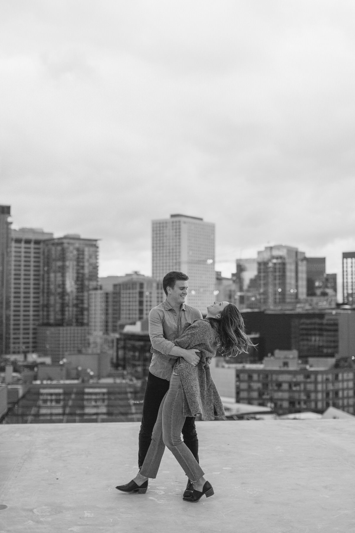 Seattle Rooftop Engagement